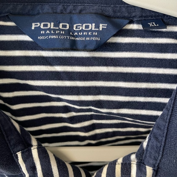 Polo Golf by Ralph Lauren Striped Navy & White Polo - Picture 2 of 3